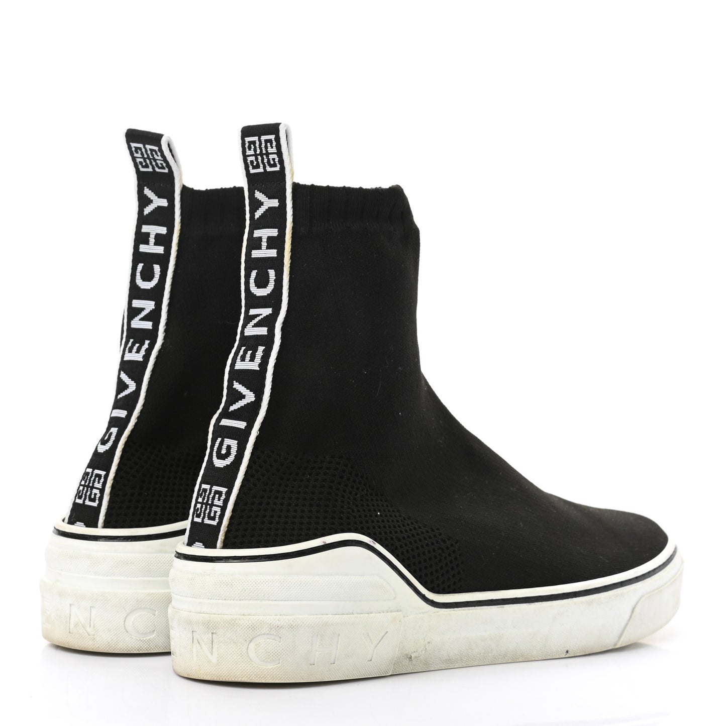 Technical Canvas Knit Mens George V Sock Sneakers 41 Black