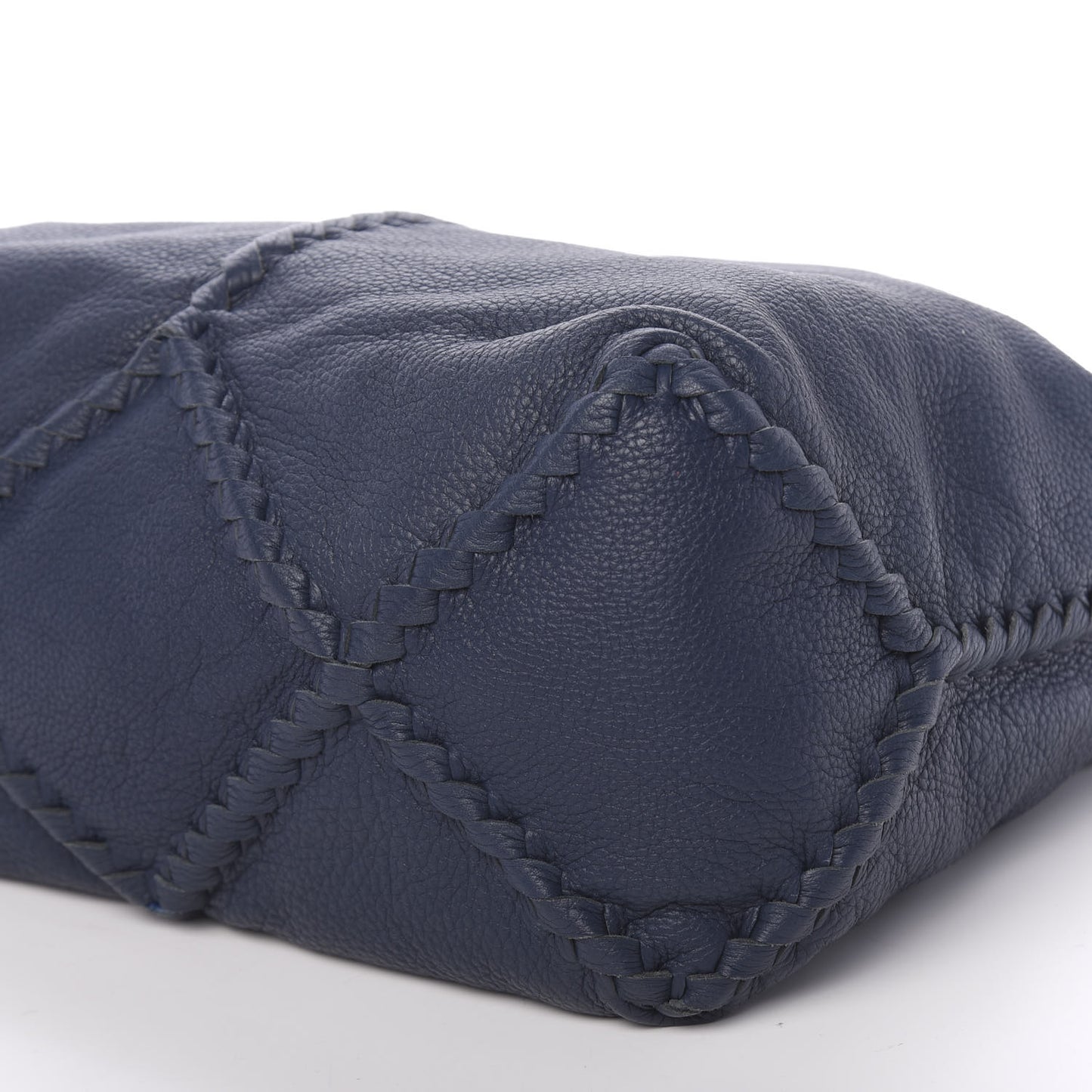 Washed Cervo Deerskin Large Hobo Denim