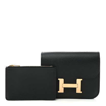 Hermes Epsom Constance Slim Wallet Black 1 of 7