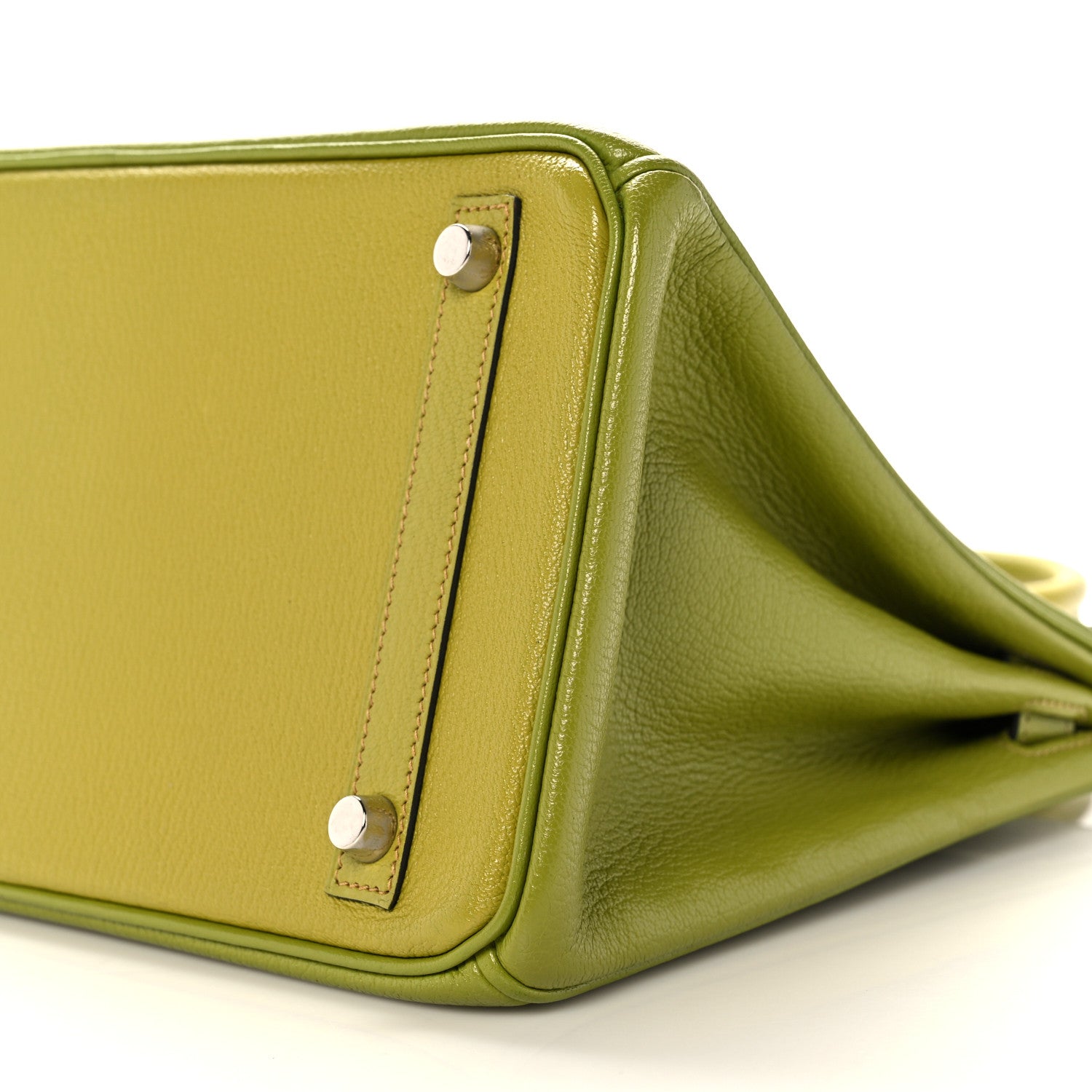 Hermes Chevre Mysore Bi-Color Birkin 30 Vert Anis Vert Chartreuse 8 of 39