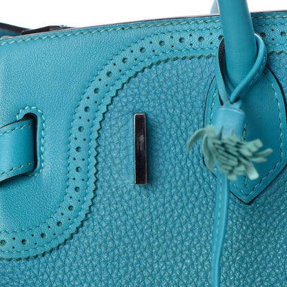Hermes Togo Swift Ghillies Birkin 30 Turquoise 22 of 29