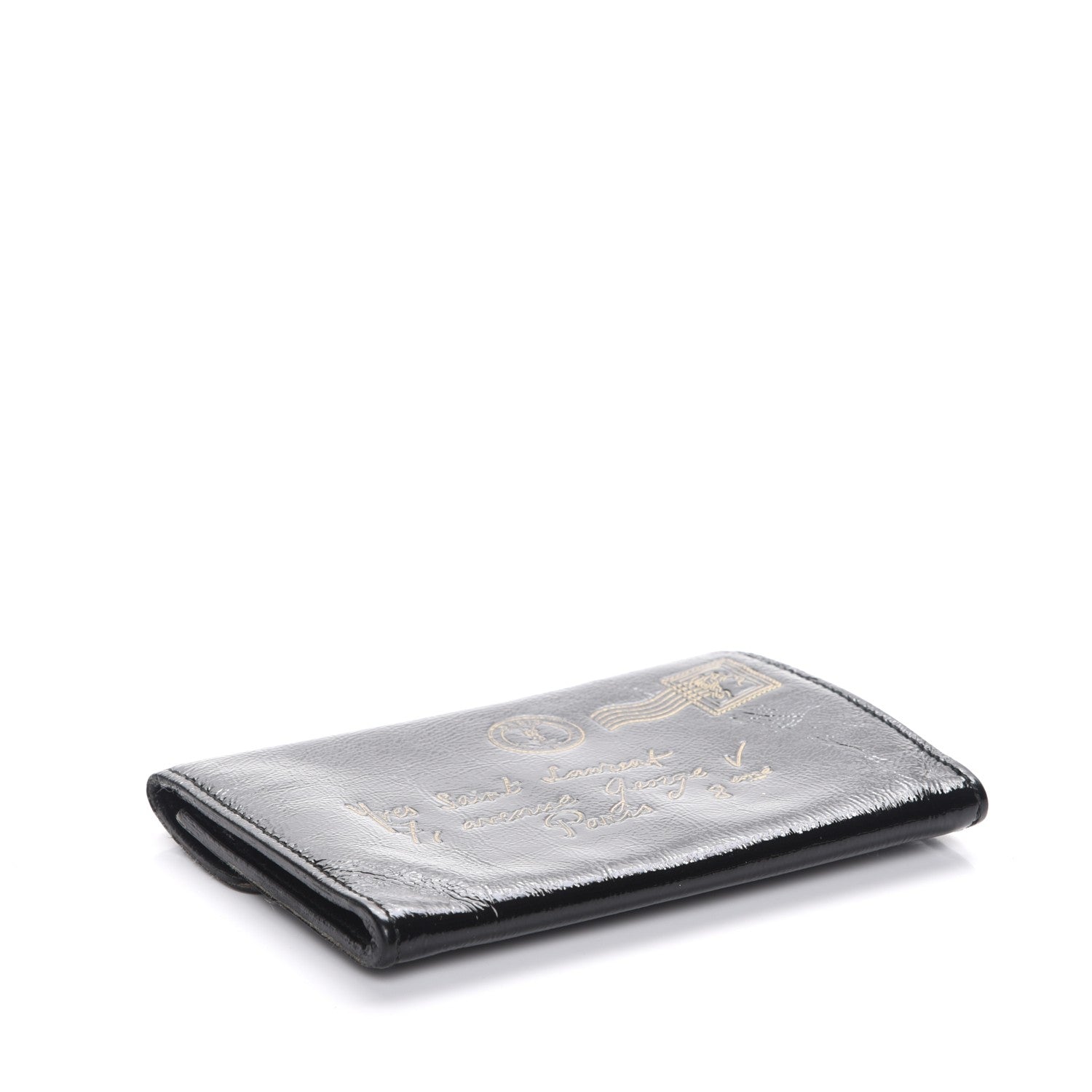 Saint Laurent Patent Y-Mail Coin Purse Black 4 of 7