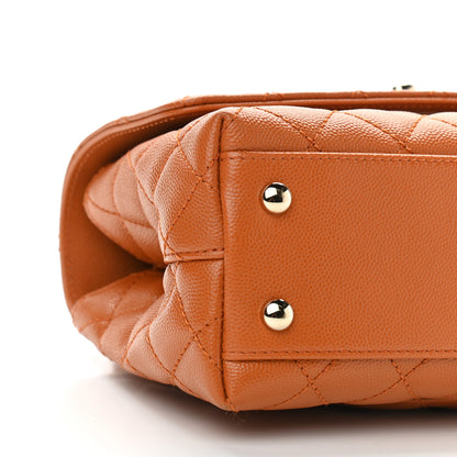 Chanel Caviar Quilted Mini Coco Handle Flap Brown 9 of 11