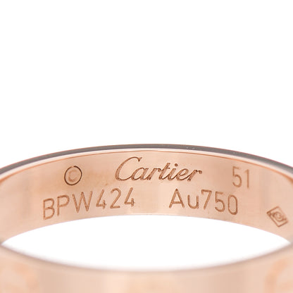 Cartier 18K Pink Gold 3.5mm LOVE Wedding Band Ring 51 5.75 3 of 3