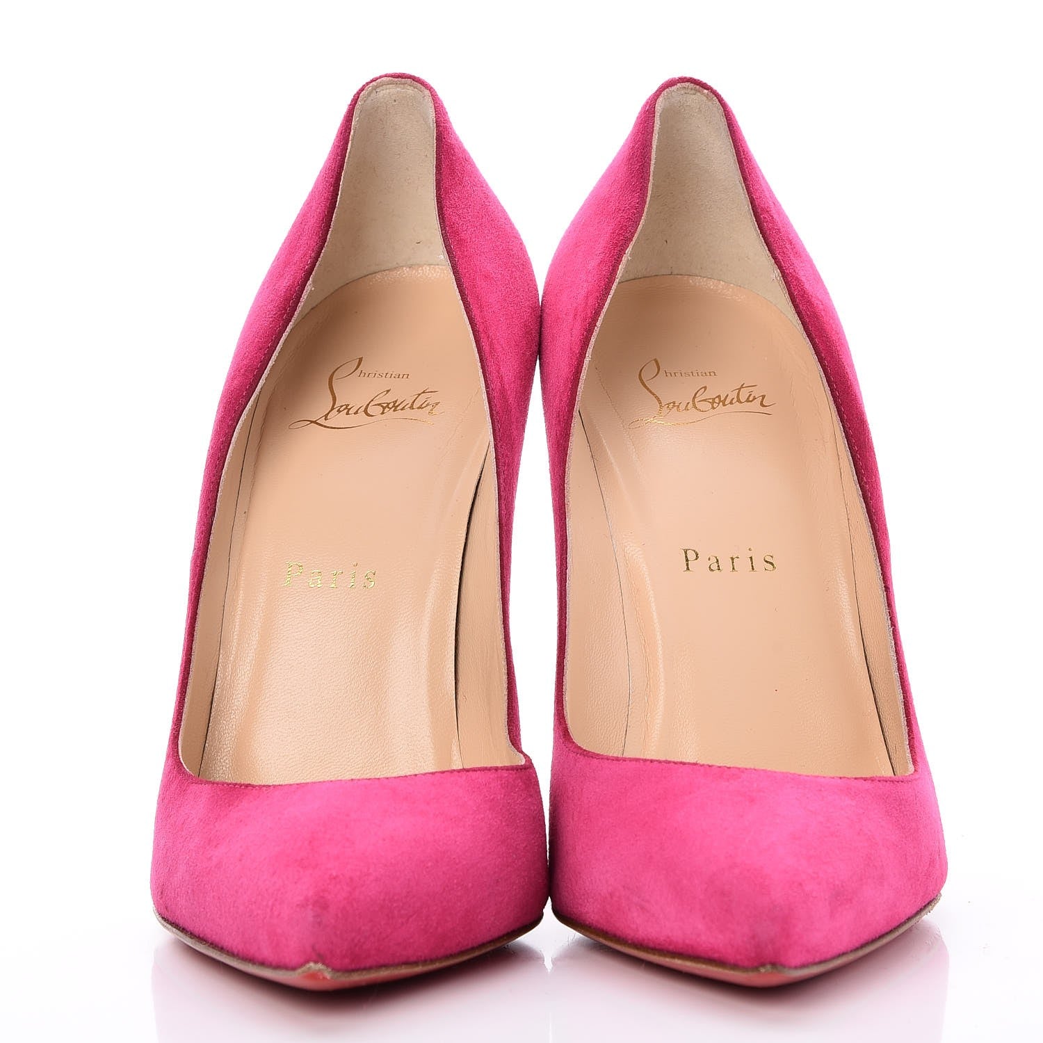 Christian Louboutin Veau Velours Pigalle Follies 100 Pumps 38.5 Rosa 2 of 10