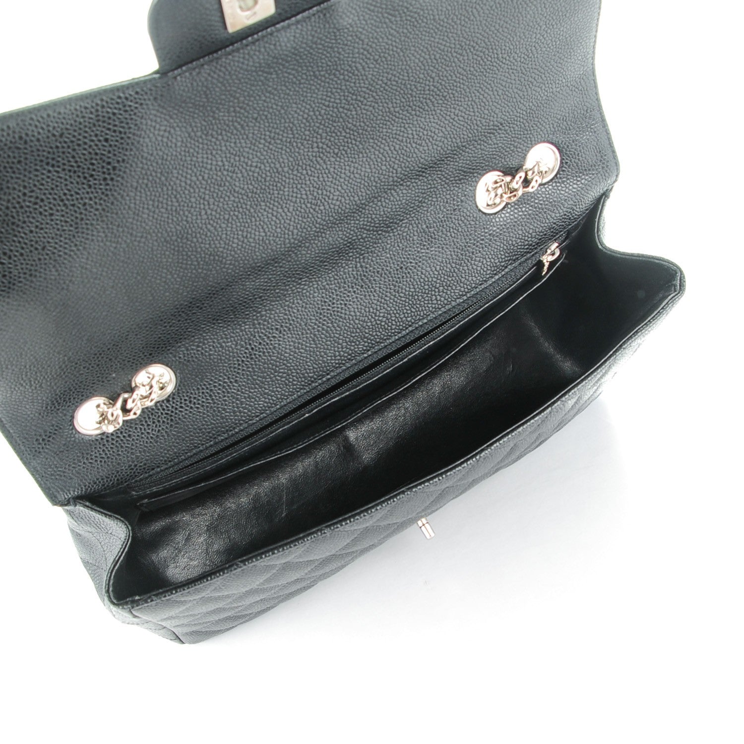 Chanel Caviar Quilted Jumbo Single Flap Bijoux Chain Black 5 of 8