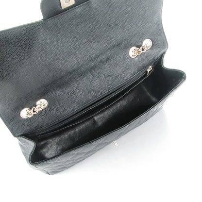 Chanel Caviar Quilted Jumbo Single Flap Bijoux Chain Black 5 of 8