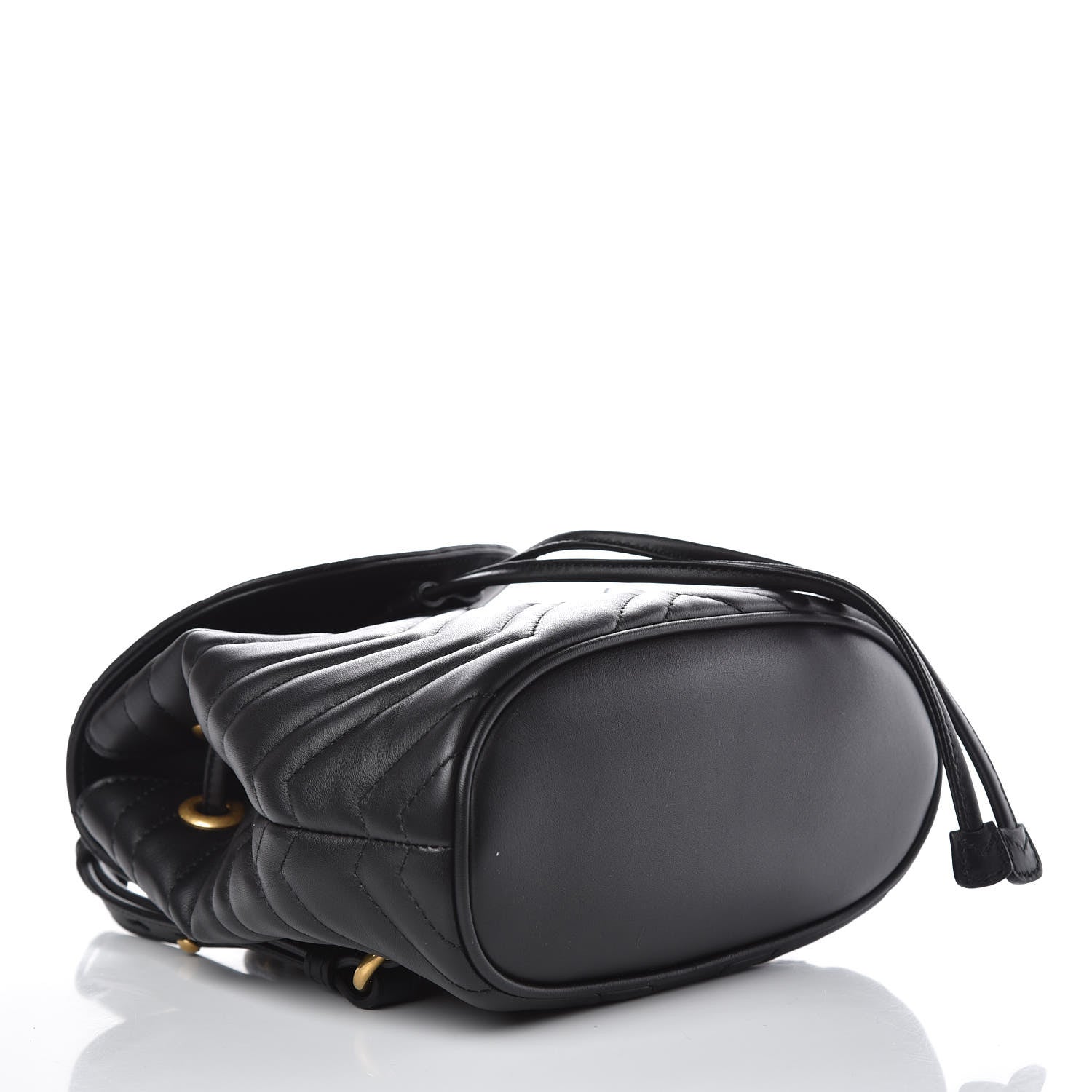 Gucci Calfskin Matelasse GG Marmont Flap Backpack Black 3 of 9