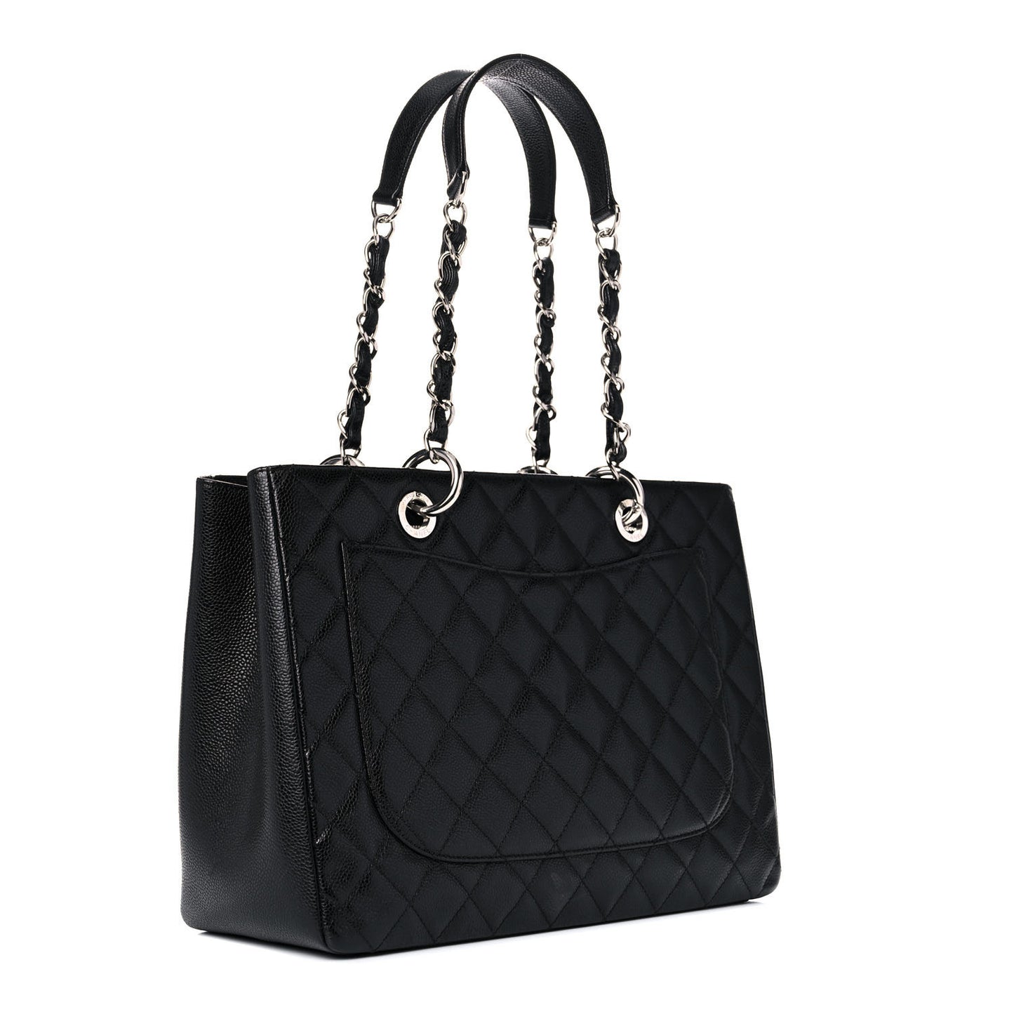 Caviar Quilted Grand Shopping Tote GST Black