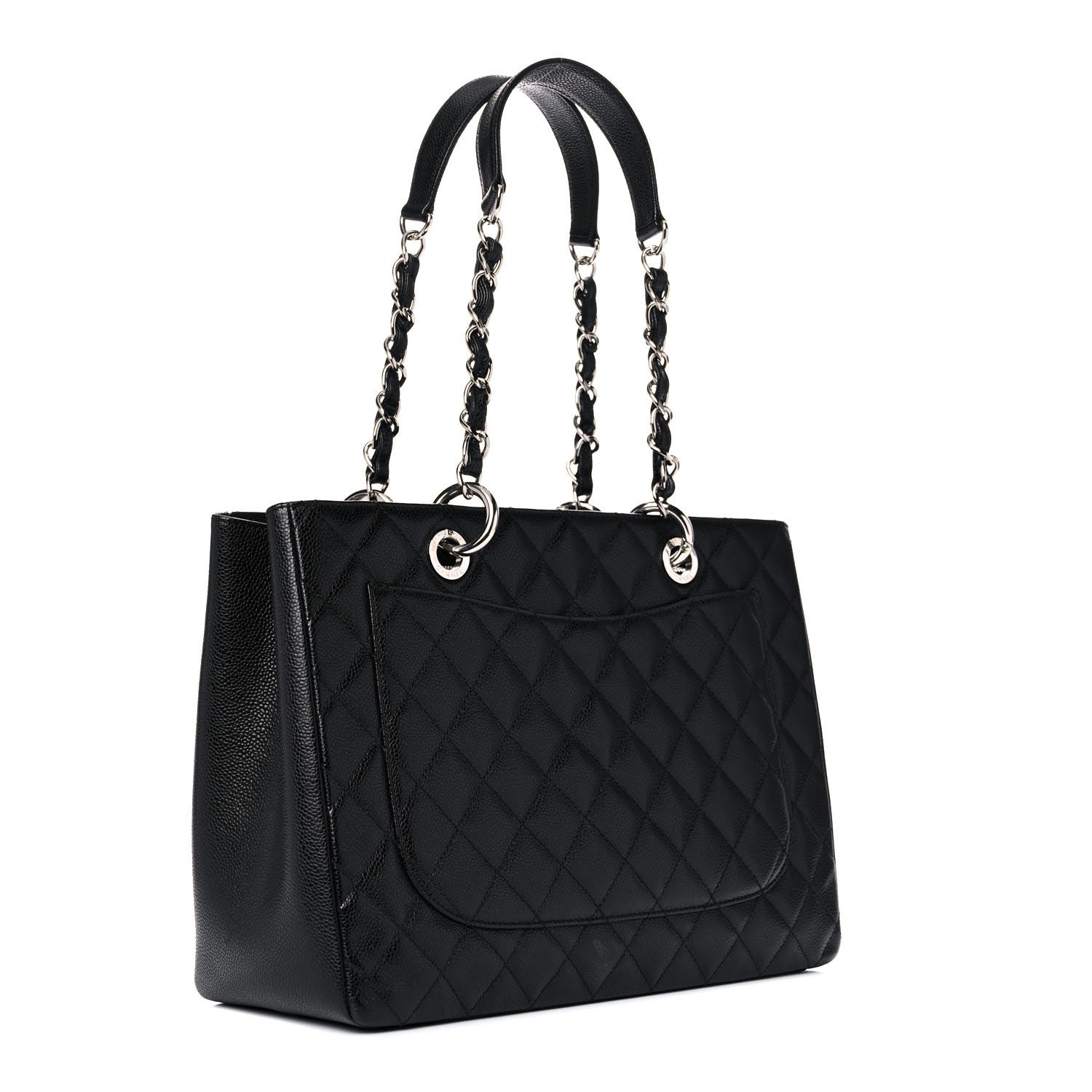 Chanel Caviar Quilted Grand Shopping Tote GST Black 3 of 12