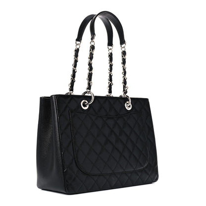 Chanel Caviar Quilted Grand Shopping Tote GST Black 3 of 12