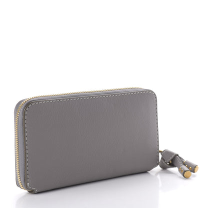 Chloe Calfskin Marcie Long Zip Around Wallet Cashmere Grey 3 of 9