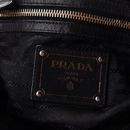 Prada Vitello Soft Shopping Satchel Black 5 of 7
