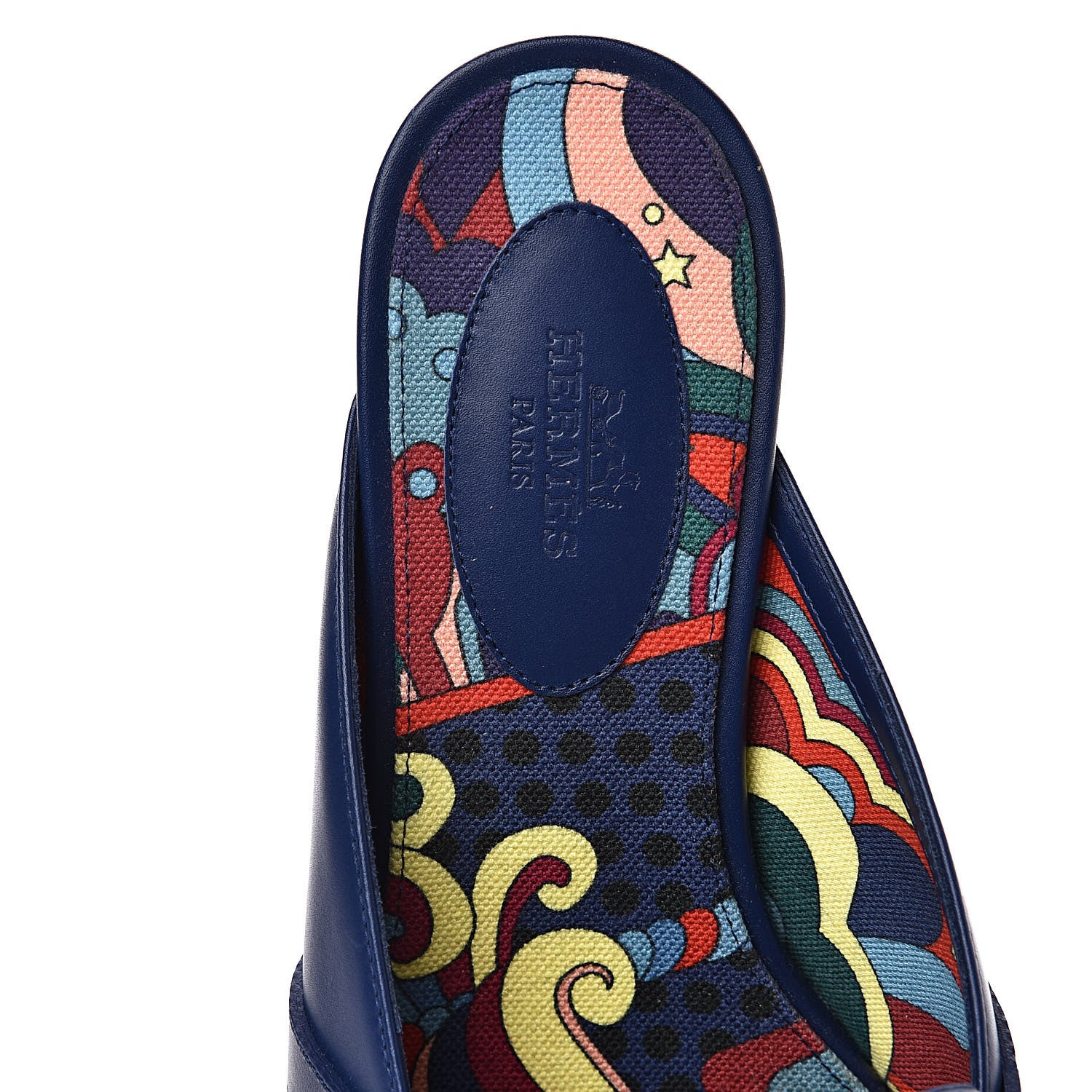 Hermes Calfskin Oz Mules 37.5 Bleu Maritime 6 of 7