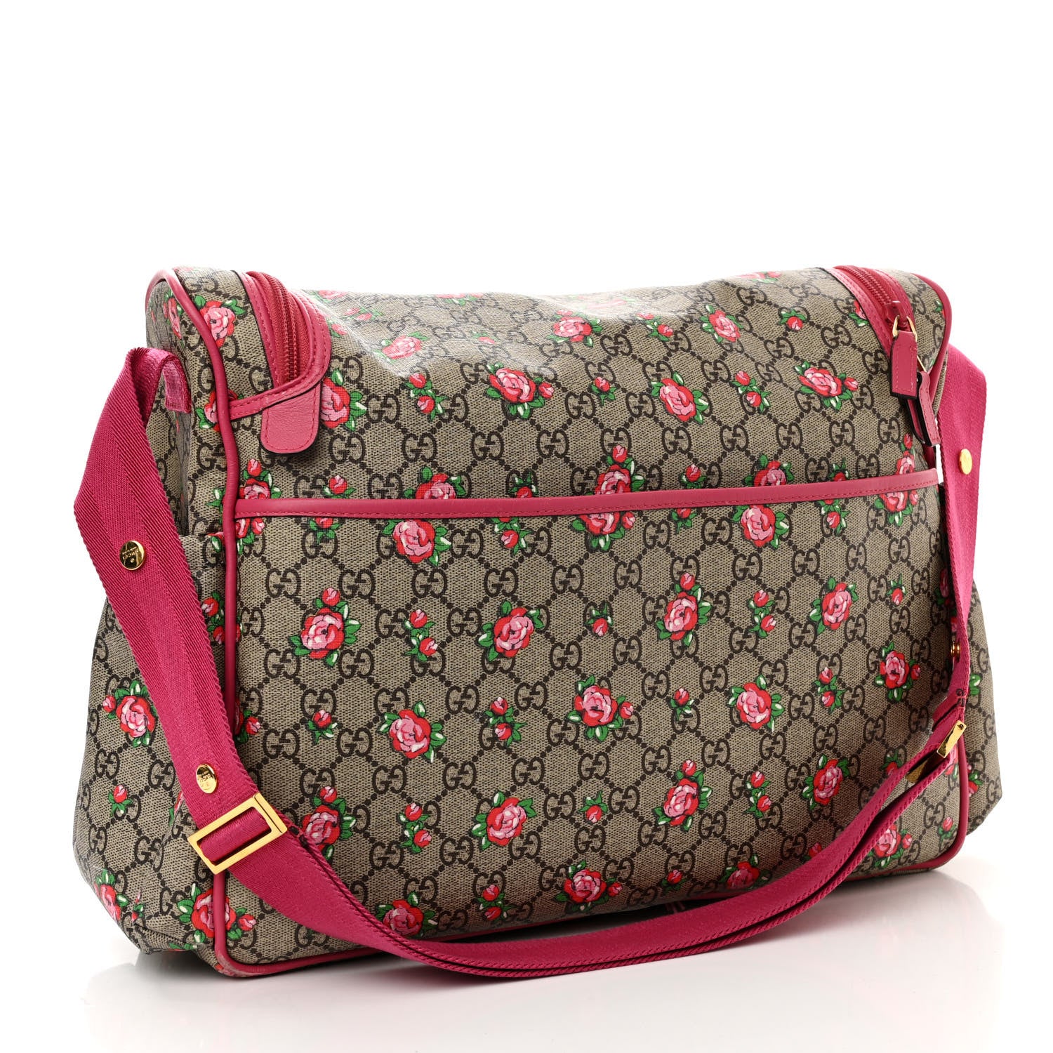 Gucci GG Supreme Monogram Rose Bud Diaper Bag Pink 3 of 22