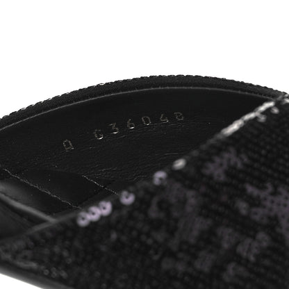 Chanel Sequin Grosgrain CC Cap Toe Ankle Flat 37.5 Black 8 of 9