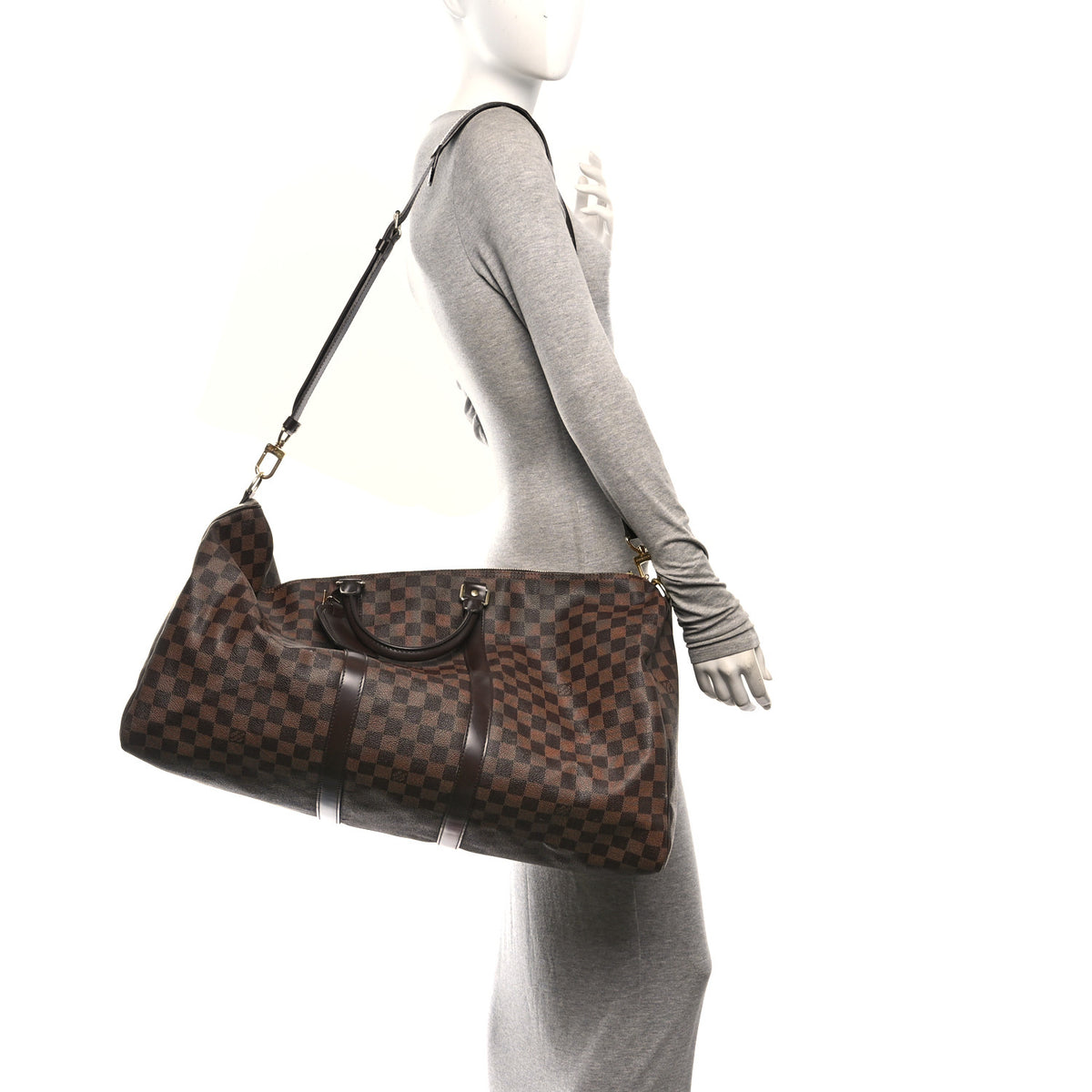 Louis Vuitton Damier Ebene Keepall Bandouliere 55 2 of 12