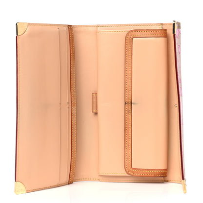 Louis Vuitton Monogram Cherry Blossom Porte Tresor International Wallet Pink 4 of 13