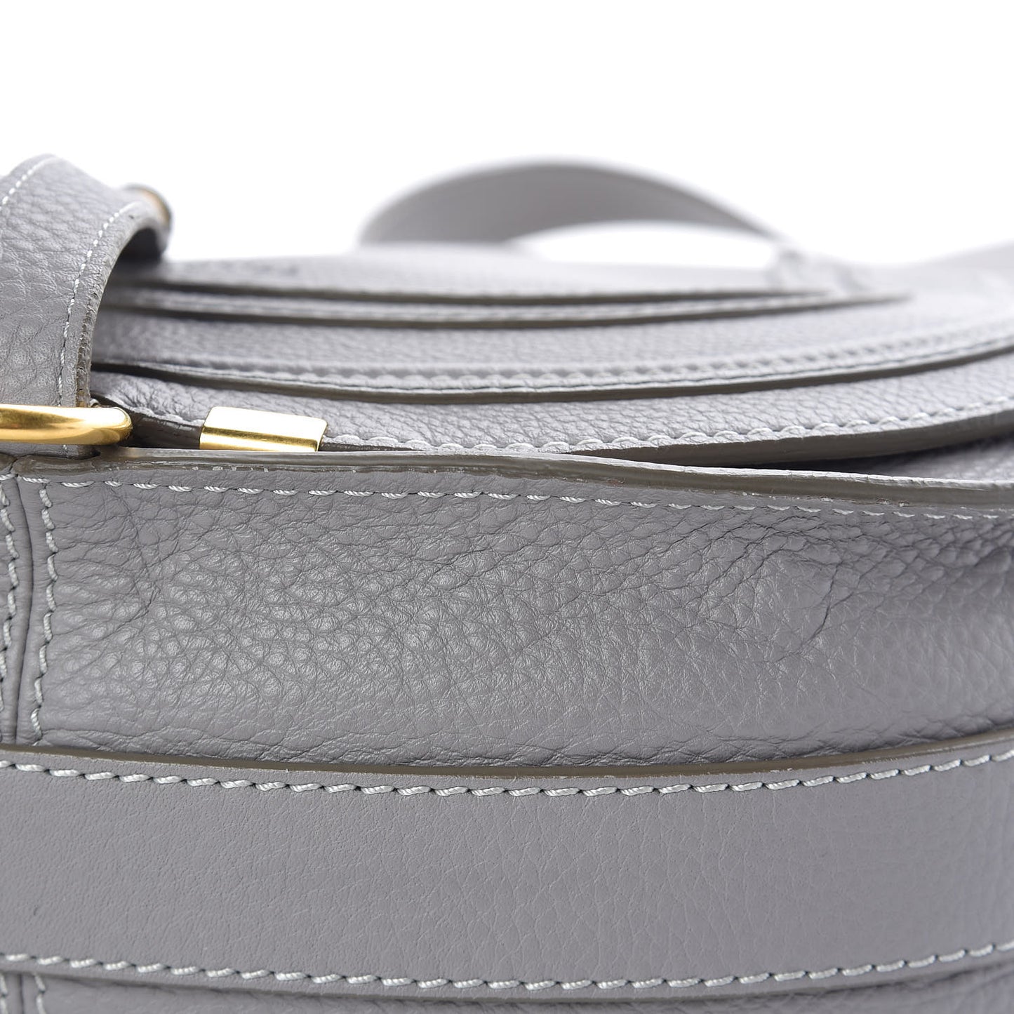 Calfskin Medium Marcie Round Crossbody Bag Cashmere Grey
