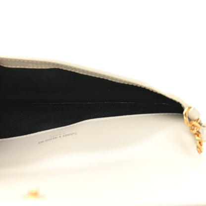 Saint Laurent Smooth Calfskin Monogram Phone Holder Crossbody Crema Soft 5 of 10