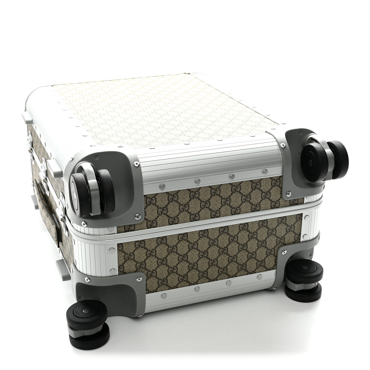Gucci GG Supreme Monogram Porter Cabin Plus Suitcase Beige Dark Brown Supreme 3 of 11
