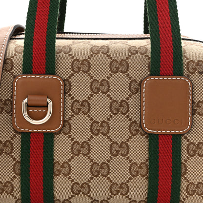Gucci GG Supreme Web Mini GG Top Handle Bag Beige Ebony Dark Brown 8 of 10