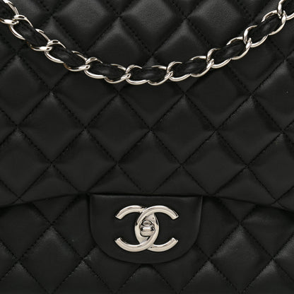 Chanel Lambskin Quilted Maxi Double Flap Black 8 of 14