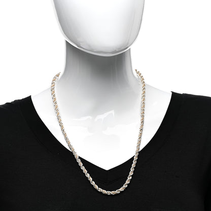 Tiffany Sterling Silver 14K Yellow Gold Rope Chain Necklace 24" 2 of 4