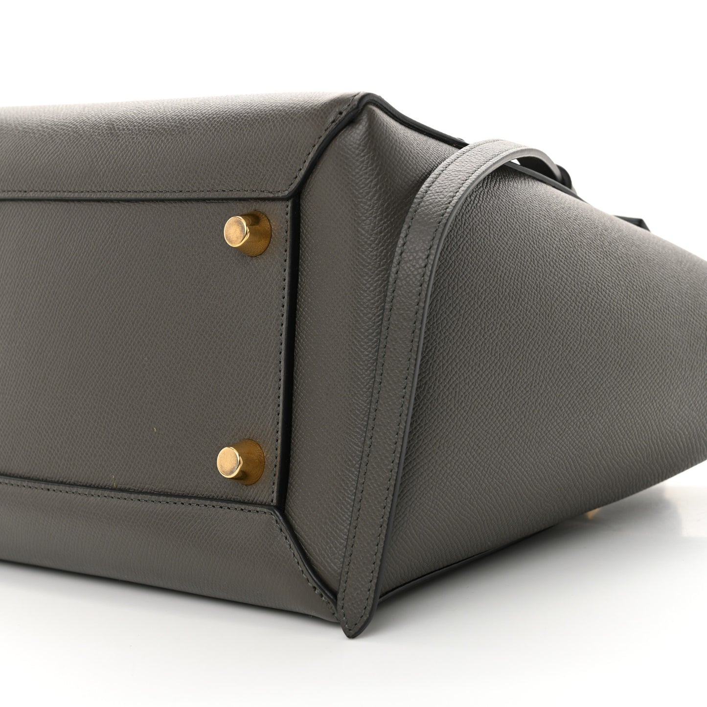 Grained Calfskin Mini Belt Bag Grey