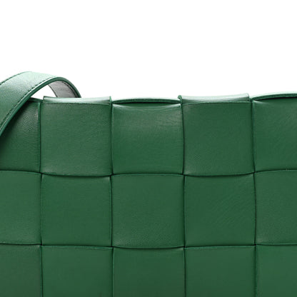 Bottega Veneta Lambskin Maxi Intrecciato Cassette Crossbody Bag Racing Green 8 of 10