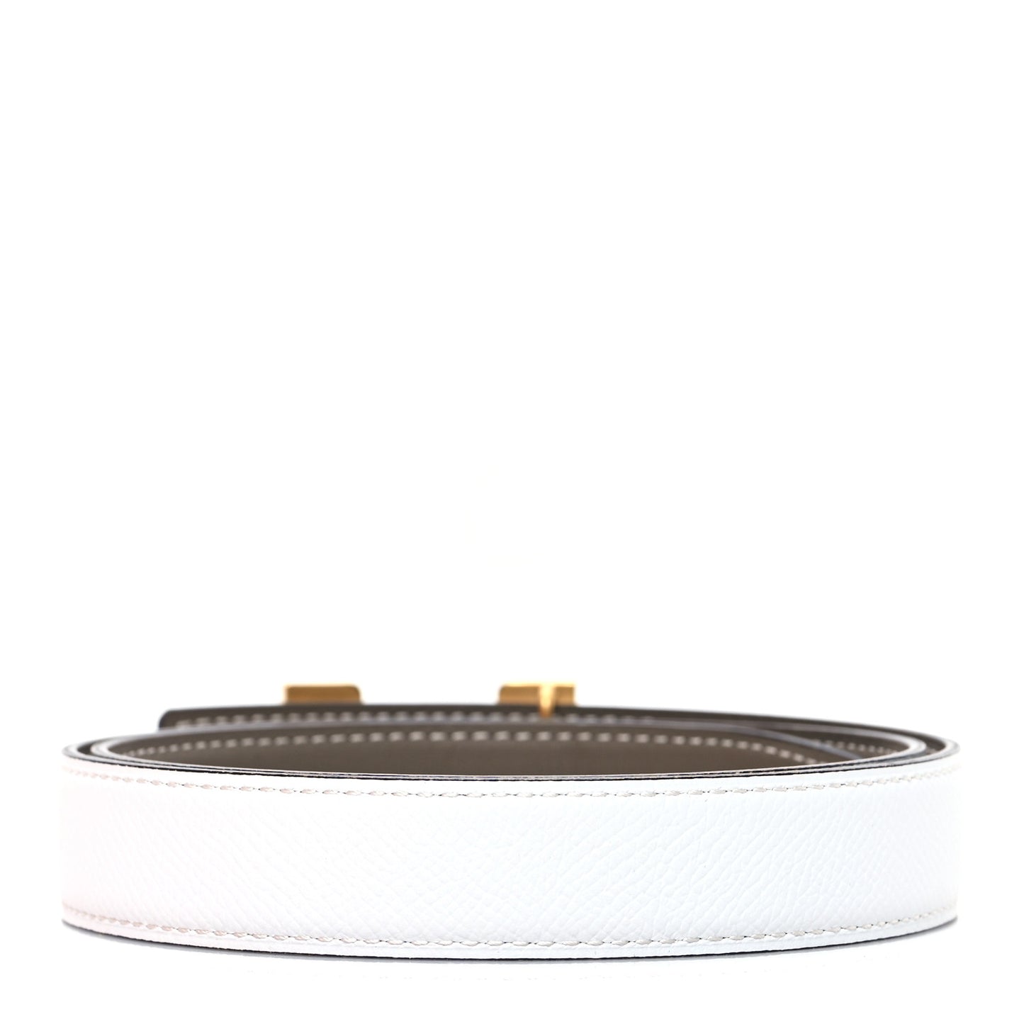 Epsom Swift 24mm Mini Constance H Belt 75 30 White Etoupe