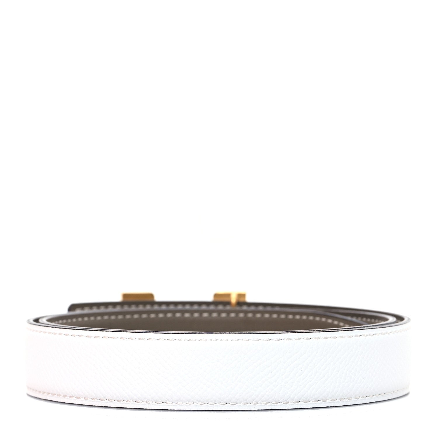 Hermes Epsom Swift 24mm Mini Constance H Belt 75 30 White Etoupe 2 of 5