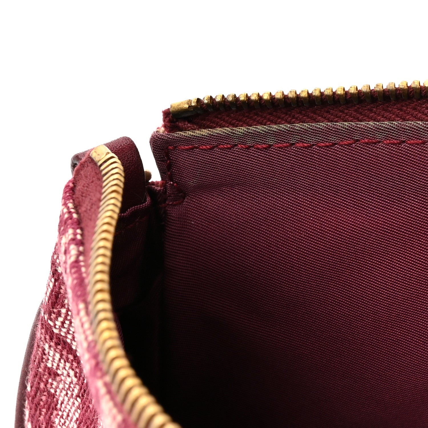 Christian Dior Monogram Mini Saddle Pochette Burgundy 11 of 12