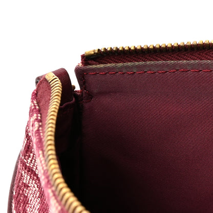 Christian Dior Monogram Mini Saddle Pochette Burgundy 11 of 12