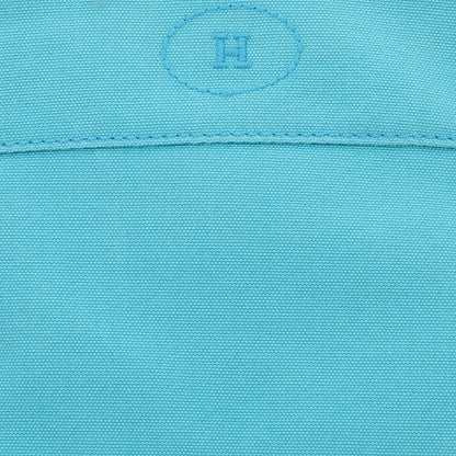 Hermes Cotton Canvas Mini Bolide Travel Cosmetic Pouch Bleu Horizon 8 of 10