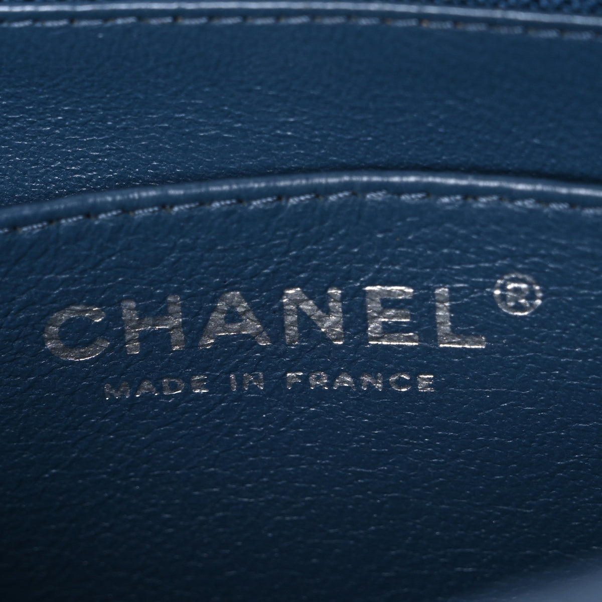 Caviar Quilted Mini Square Flap Navy