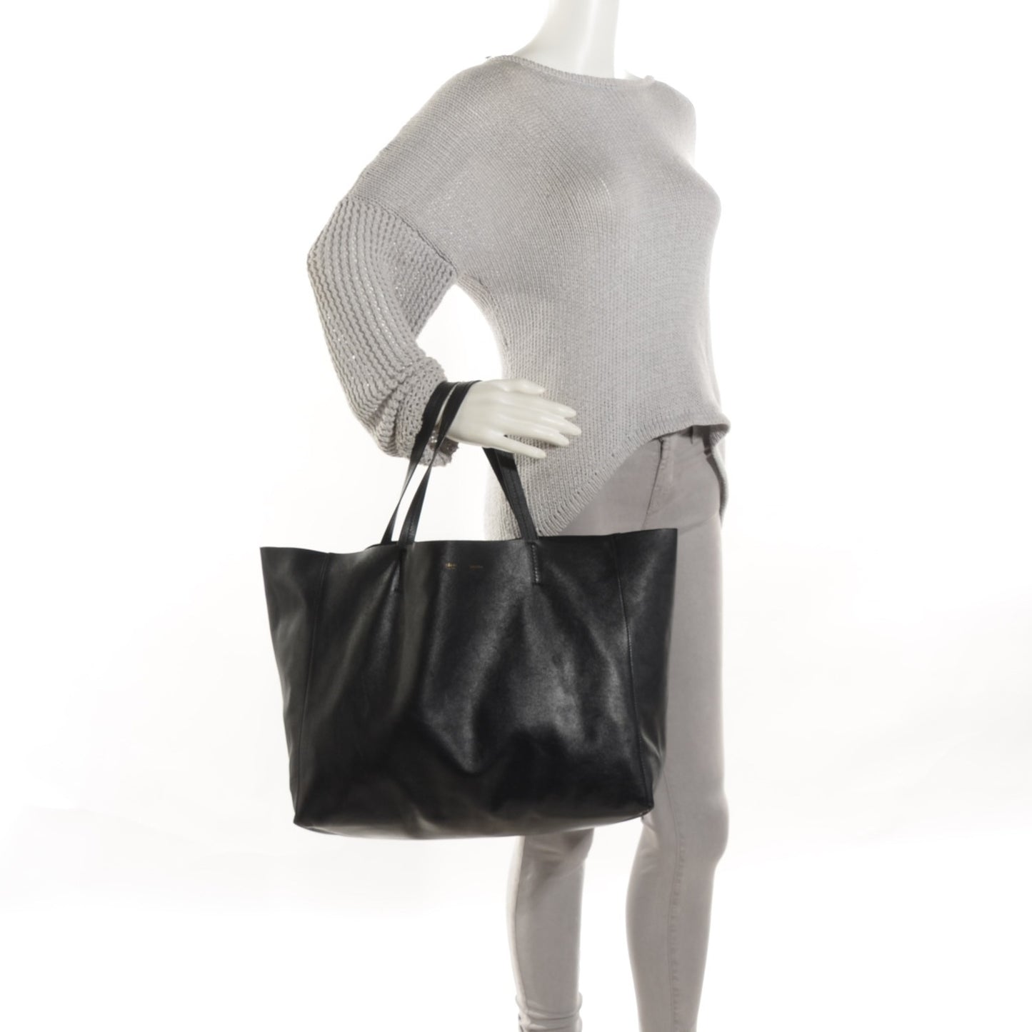 Lambskin Horizontal Cabas Black