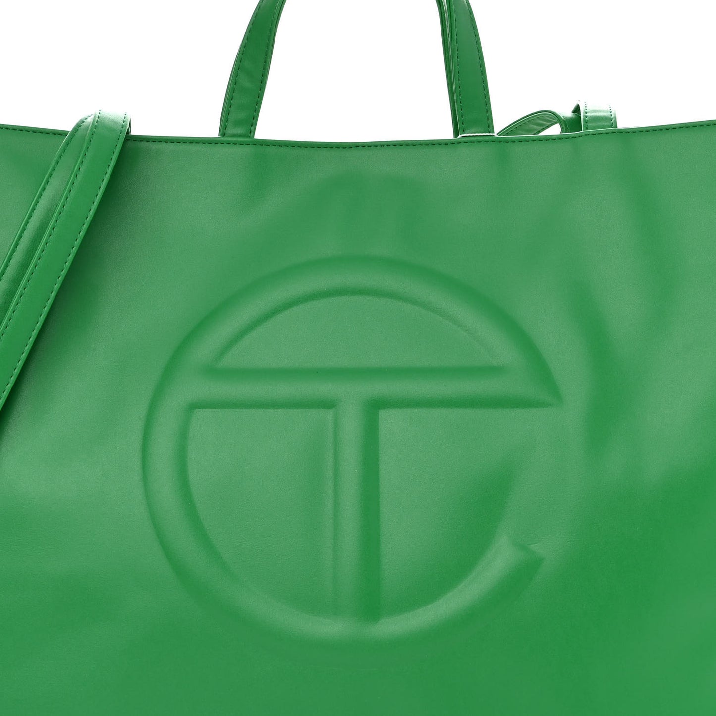 Vegan Leather Large Shopping Bag Greenscreen