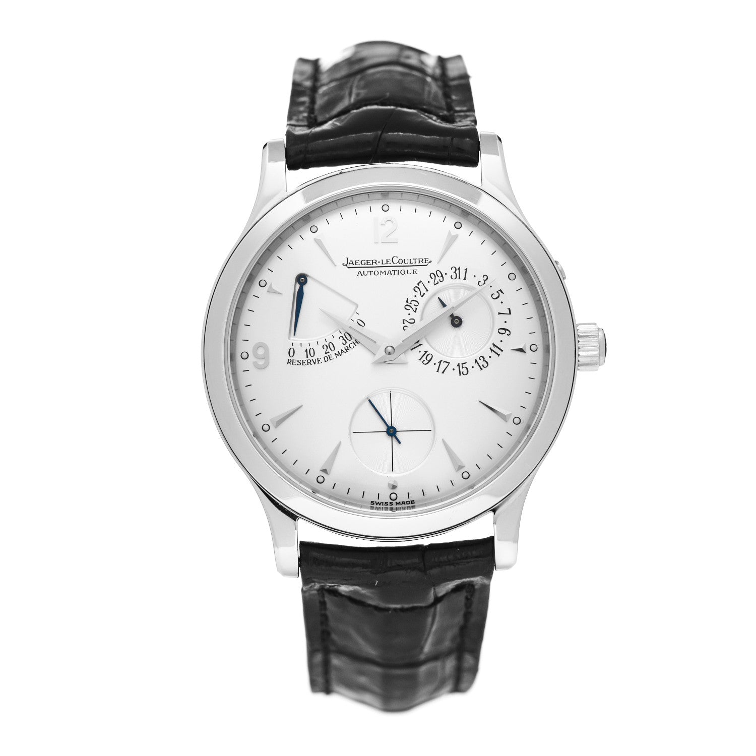 Jaeger-LeCoultre Stainless Steel Alligator 37mm Master Control Reserve de Marche Automatic Watch Q1378420 1 of 4