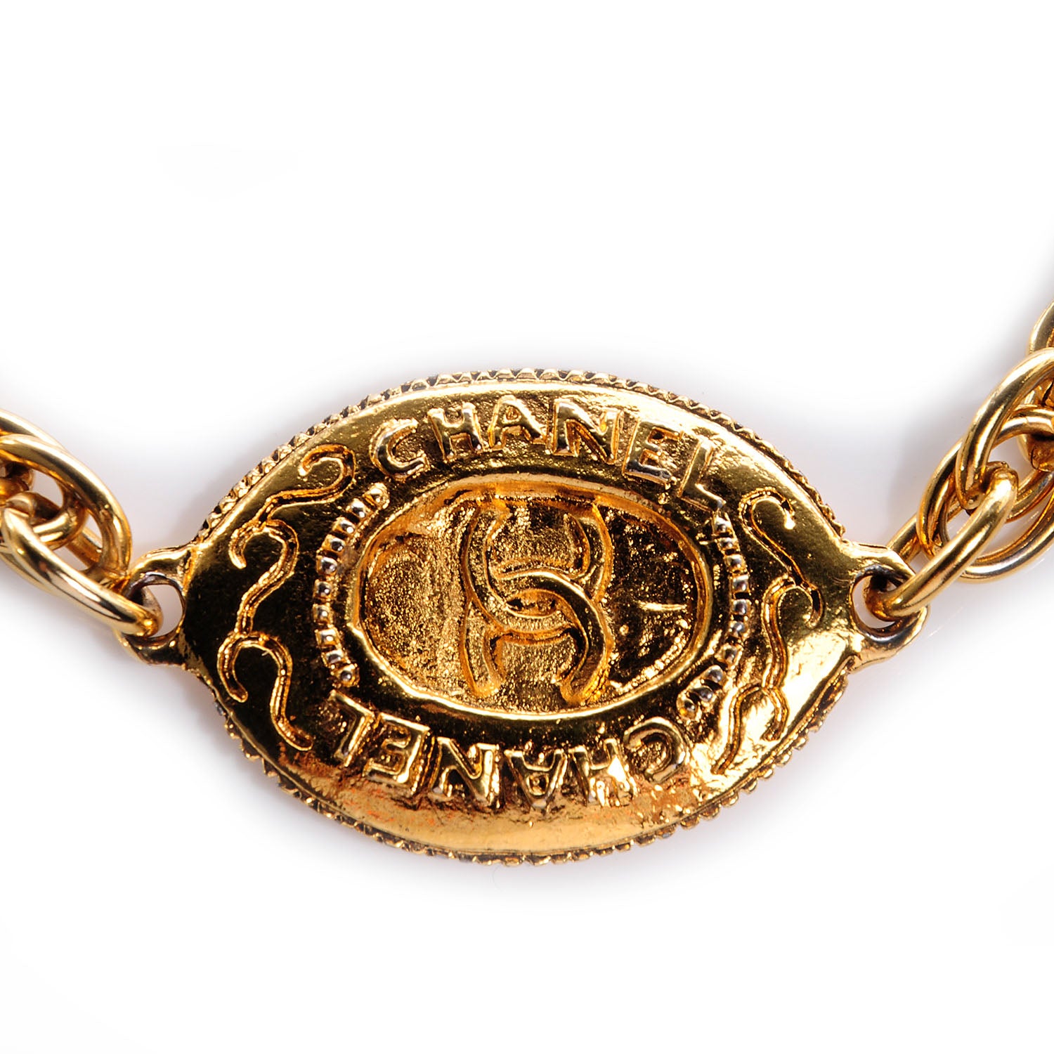 Chanel CC Chain Necklace Gold 4 of 6