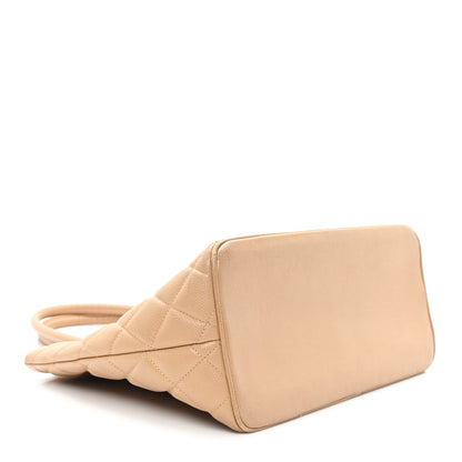 Chanel Caviar Quilted Medallion Tote Beige 4 of 13