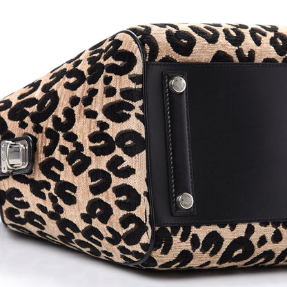 Louis Vuitton Jacquard Velvet Leopard Print Stephen Sprouse North South Bag Black 8 of 9