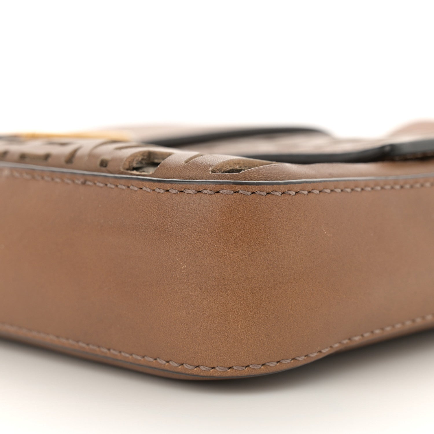 Fendi Regular Vacchetta Laserata Belt Baguette Bag Sand 10 of 14