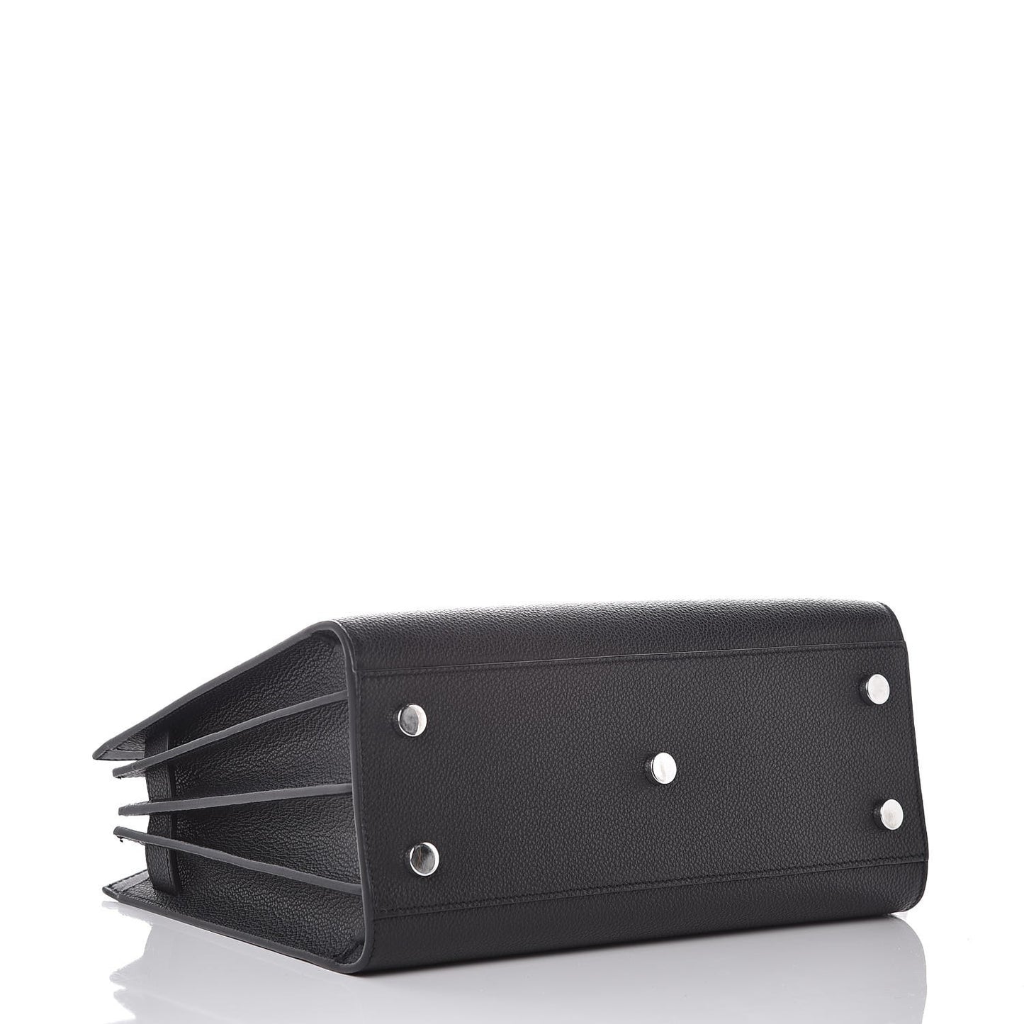 Grained Calfskin Baby Sac De Jour Black