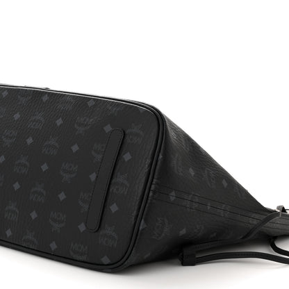 MCM Visetos Large Liz Reversible Shopper Tote Black 14 of 15