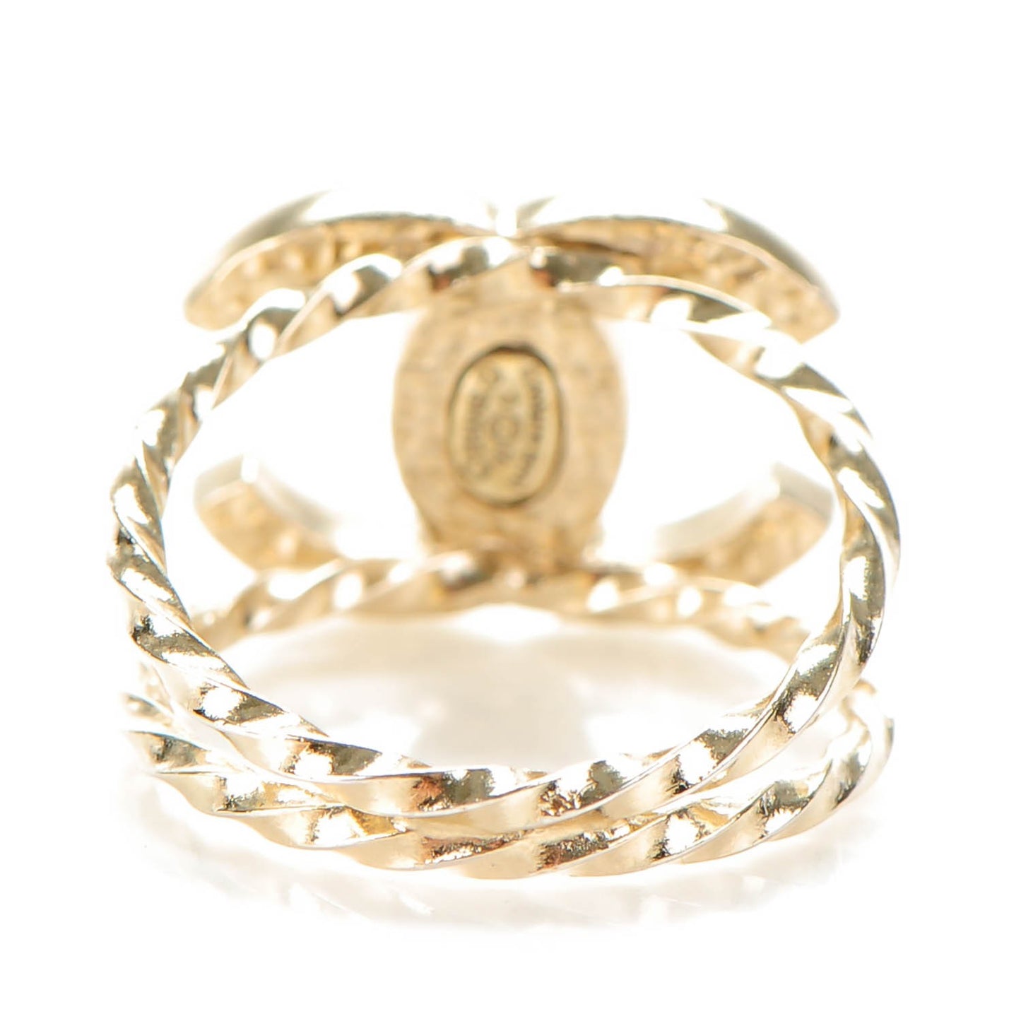 Enamel CC Ring 6.5 Red Gold