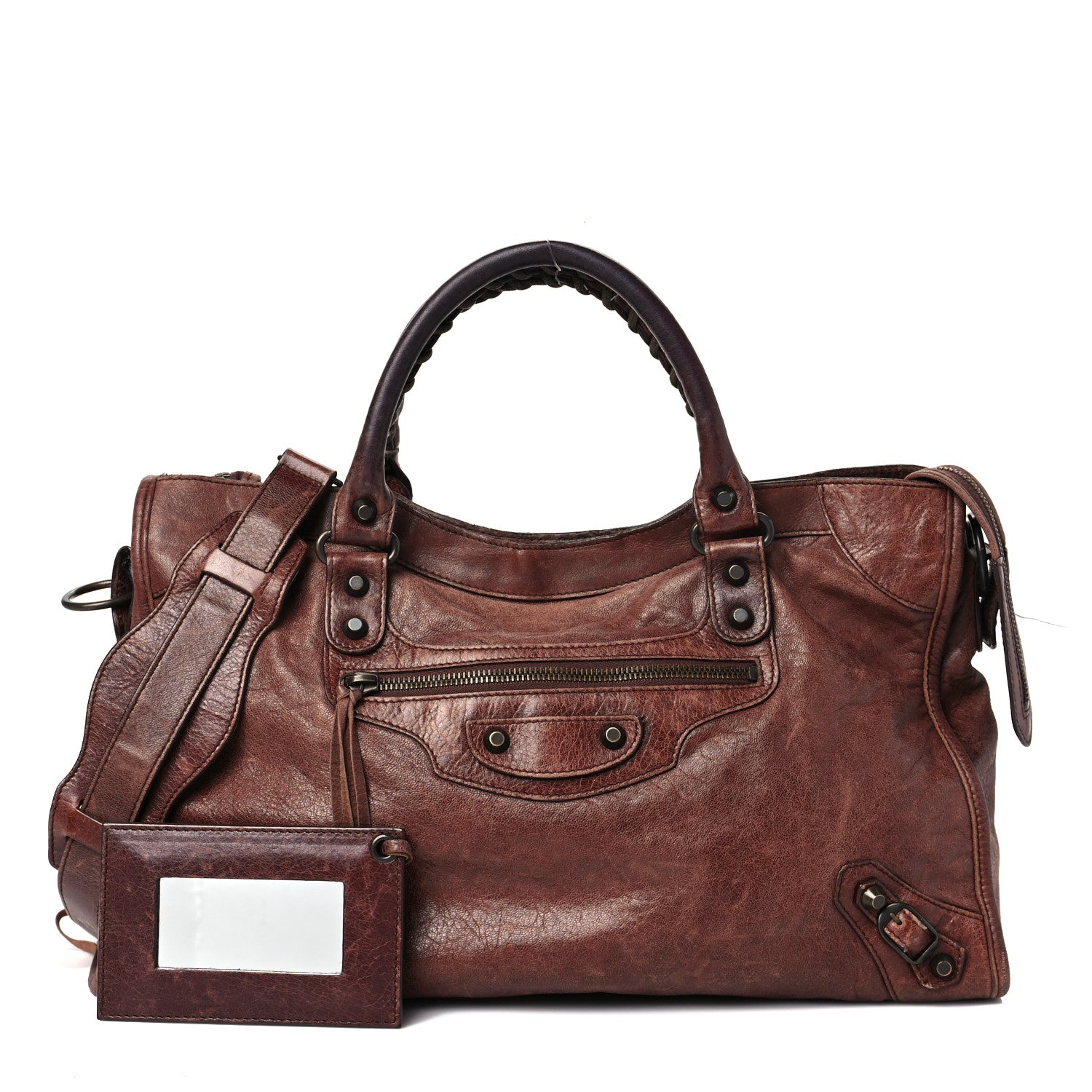 Balenciaga Agneau Classic Hardware City Castagna 1 of 8