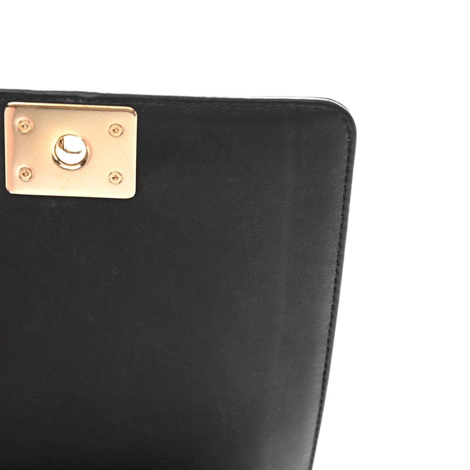 Chanel Calfskin Chrevron Quilted North South Boy Flap Black 13 of 15