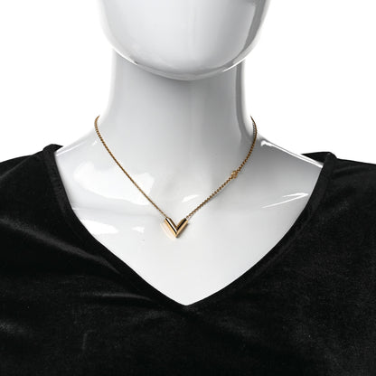 Louis Vuitton Essential V Necklace Gold 2 of 7