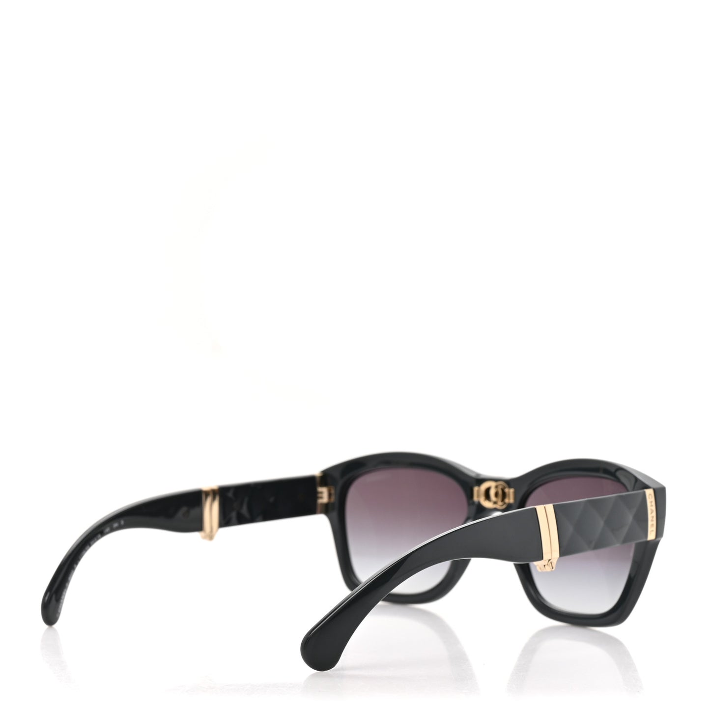 Acetate Metal Crystal Square Folding Sunglasses 6055-B Grey
